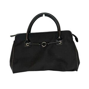 Franco Sarto Black‎ Leather Shoulder Bag Satchel Vintage Y2K Small Retro